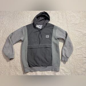 Adidas Originals ID96 Mens Active Hoodies, Color: Grey/Dark Grey Size Medium